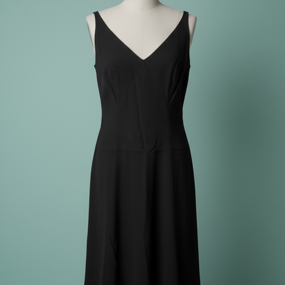 Another Ann Barry Jr. V-Neck Fit & Flare Little Black Dress - Picture 1 of 8